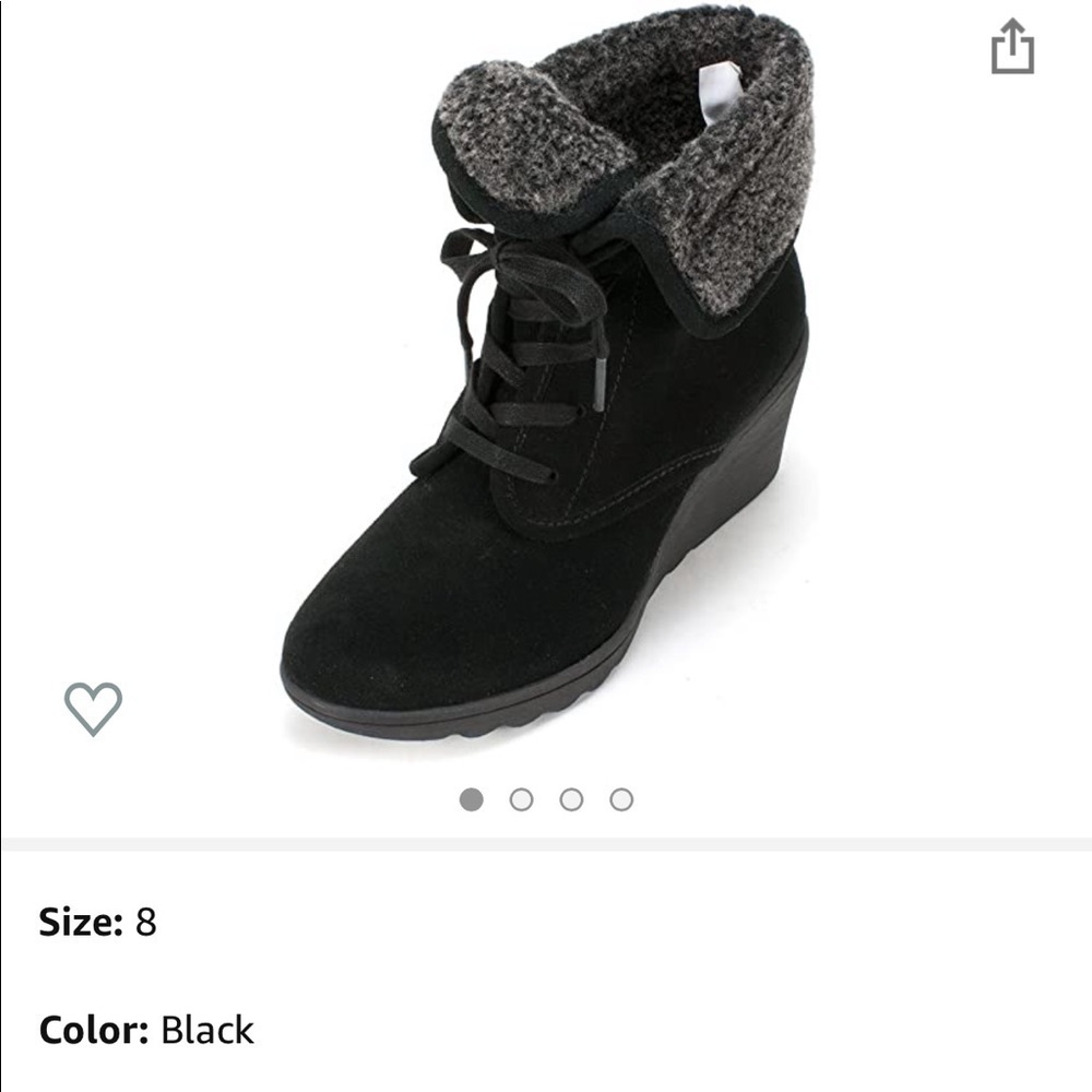 White mountain black suede KoKo boots